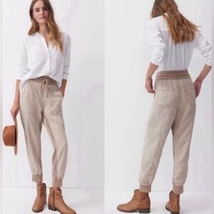 By Anthropologie|The Nomad Joggers in Tan Lyocell,Boho Cargo Pants•••Size large